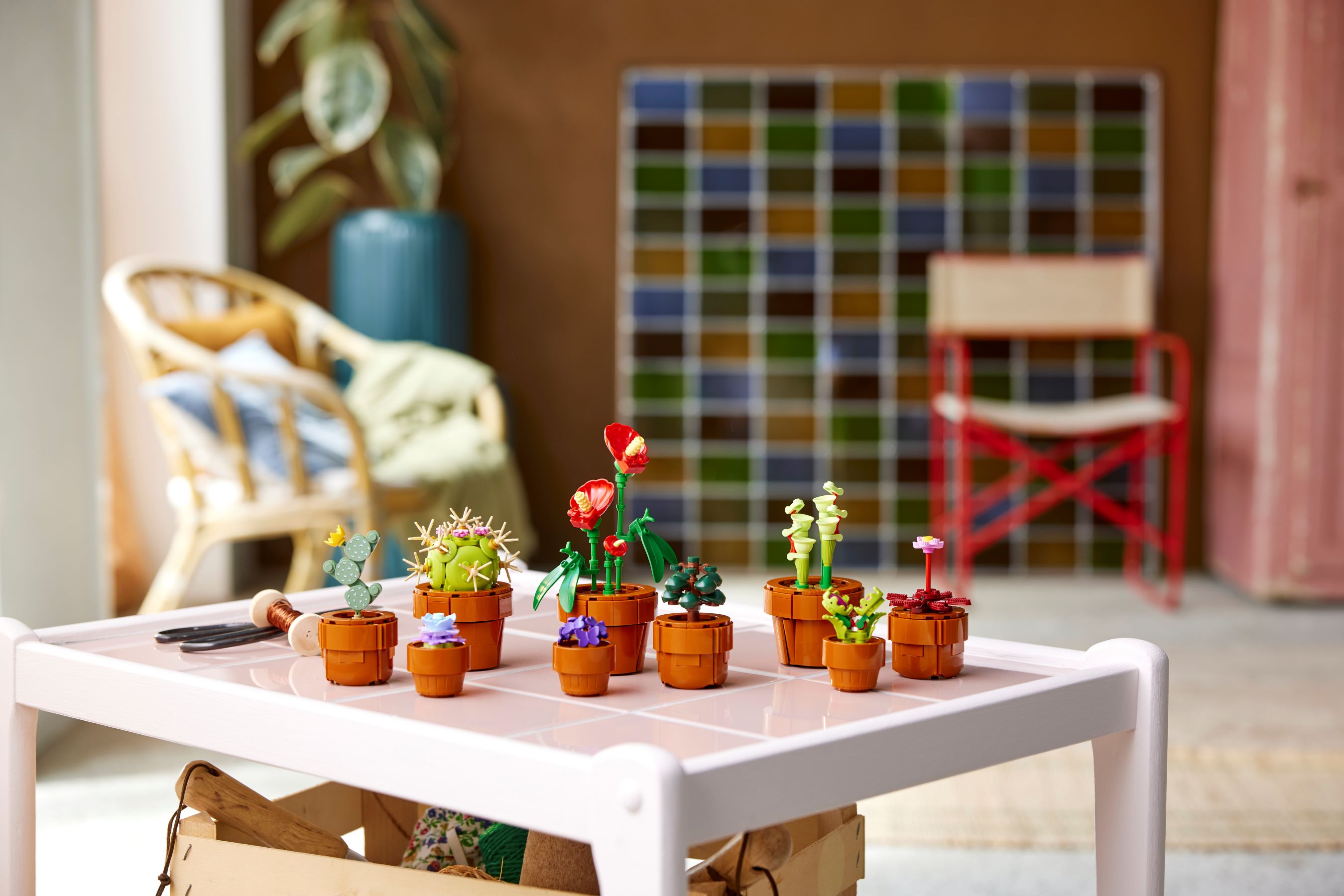Modèle Moc mini-ensemble MOC LEGO® plante dans un pot jardin parterre de  fleurs Plantes Jardin paysage pour figurines minifigures