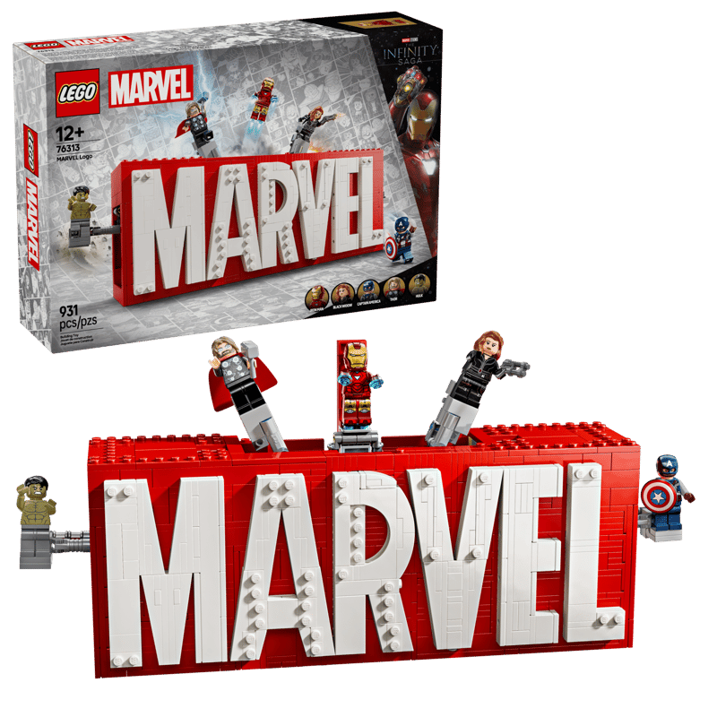 MARVEL Logo & Minifigures 76313 | Marvel | Buy online at the MARVEL Logo & Minifigures 76313 | Marvel | Buy online at the