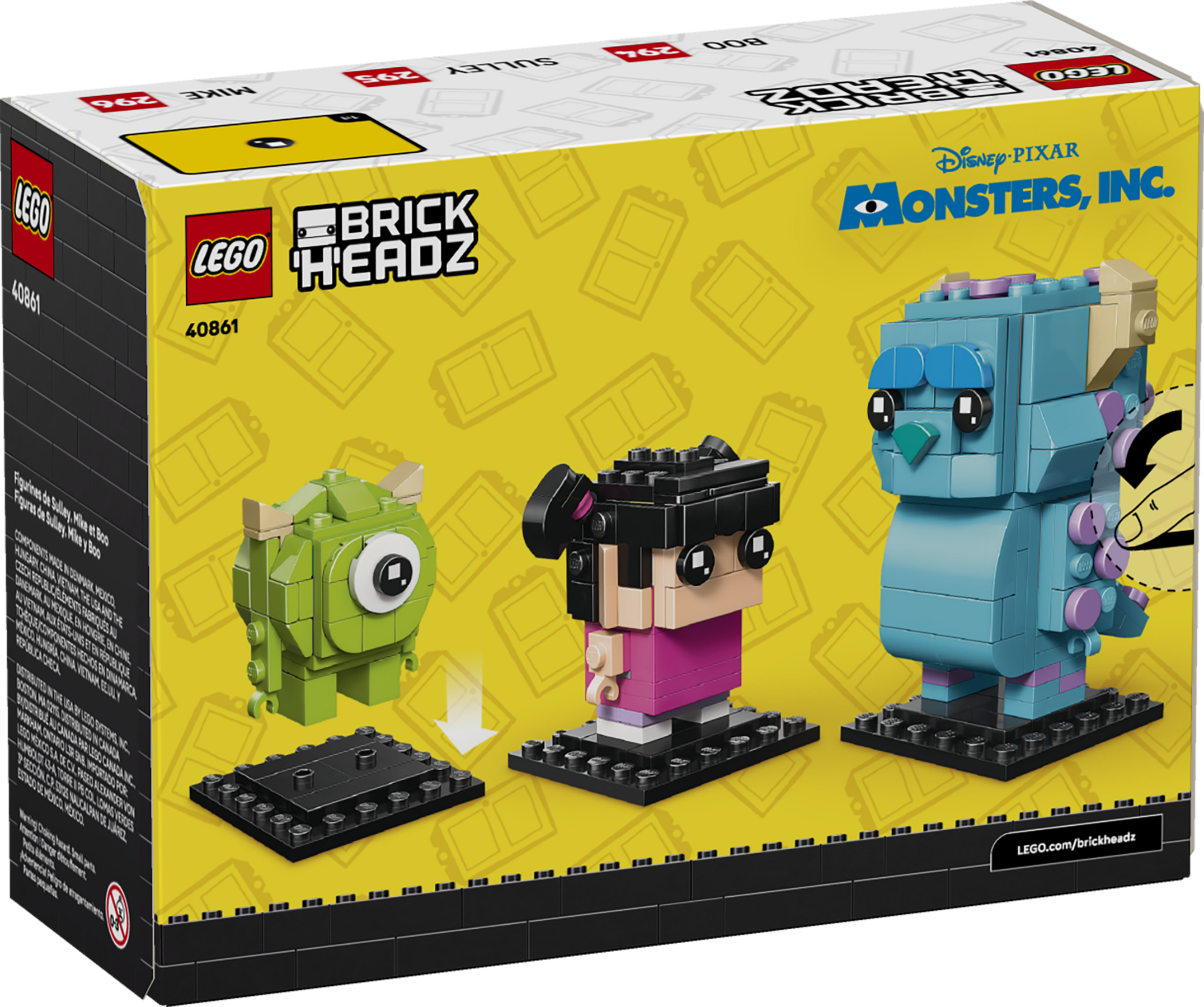 Sulley, Mike and Boo Figures 40861 | BrickHeadz | Buy online at