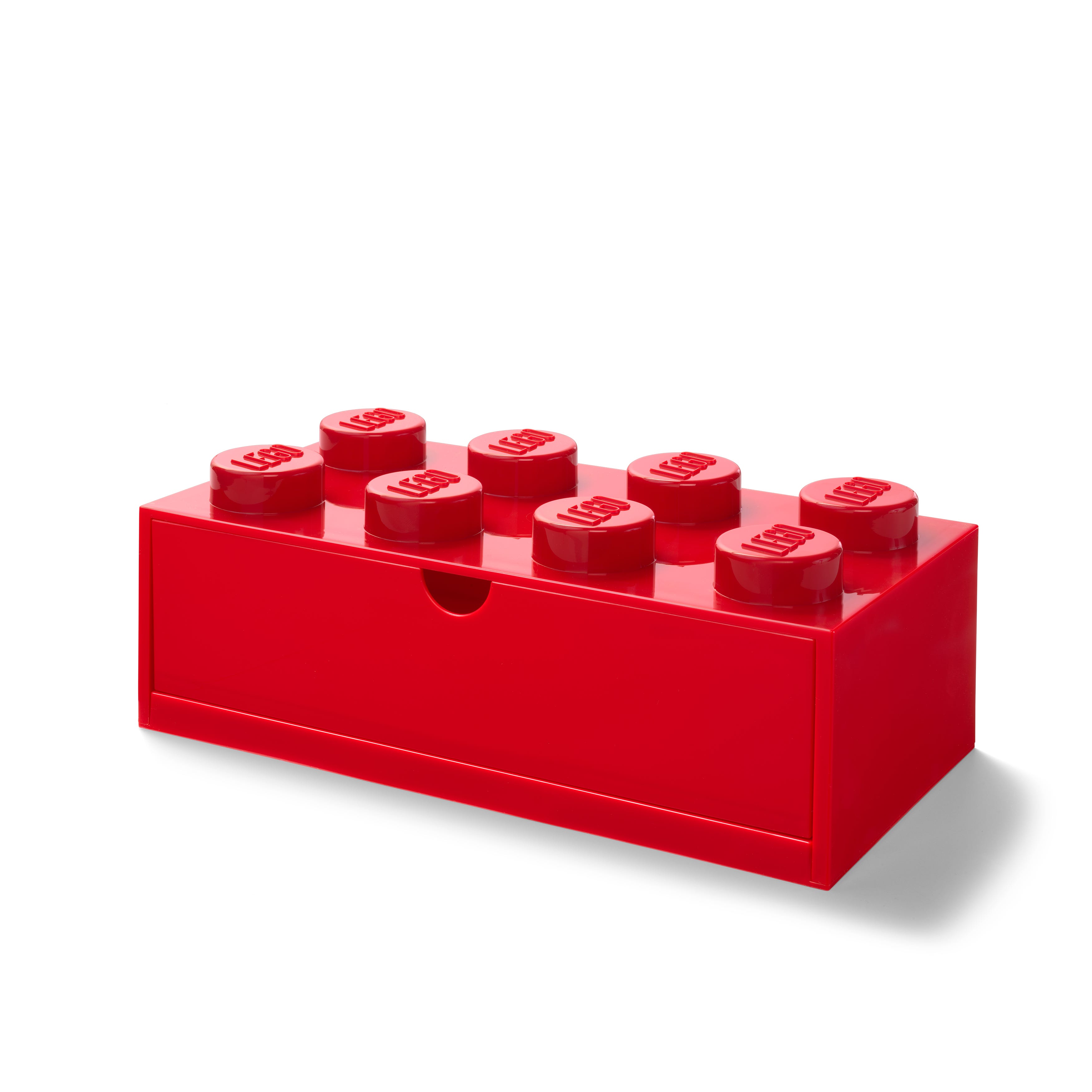 Image of Aufbewahrungsstein mit Schubfach und 8 Noppen in Rot