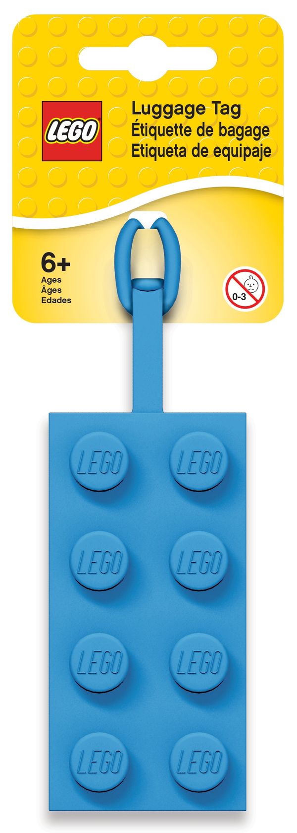 2x4 Blue Luggage Tag - Image 1