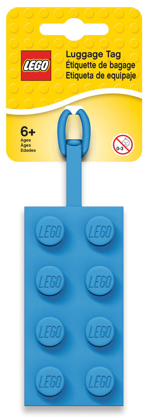 Étiquette de bagage bleue 2x4