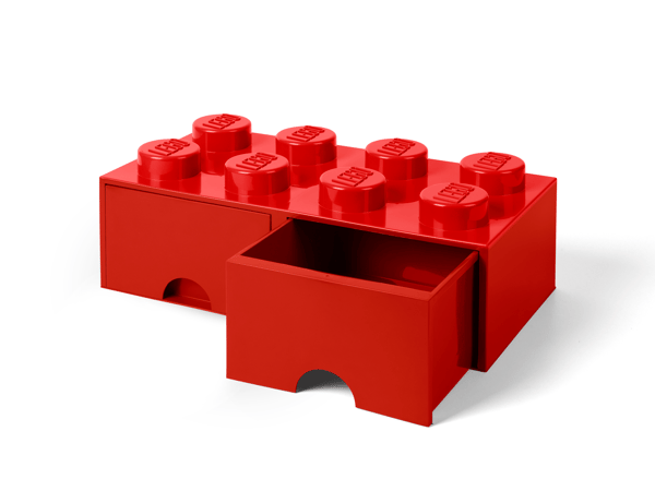 LEGO 5006131 Brique rouge de rangement LEGO® à tiroir 8 tenons — visuel 2 sur 5