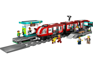 Le tramway et la station du centre-ville
