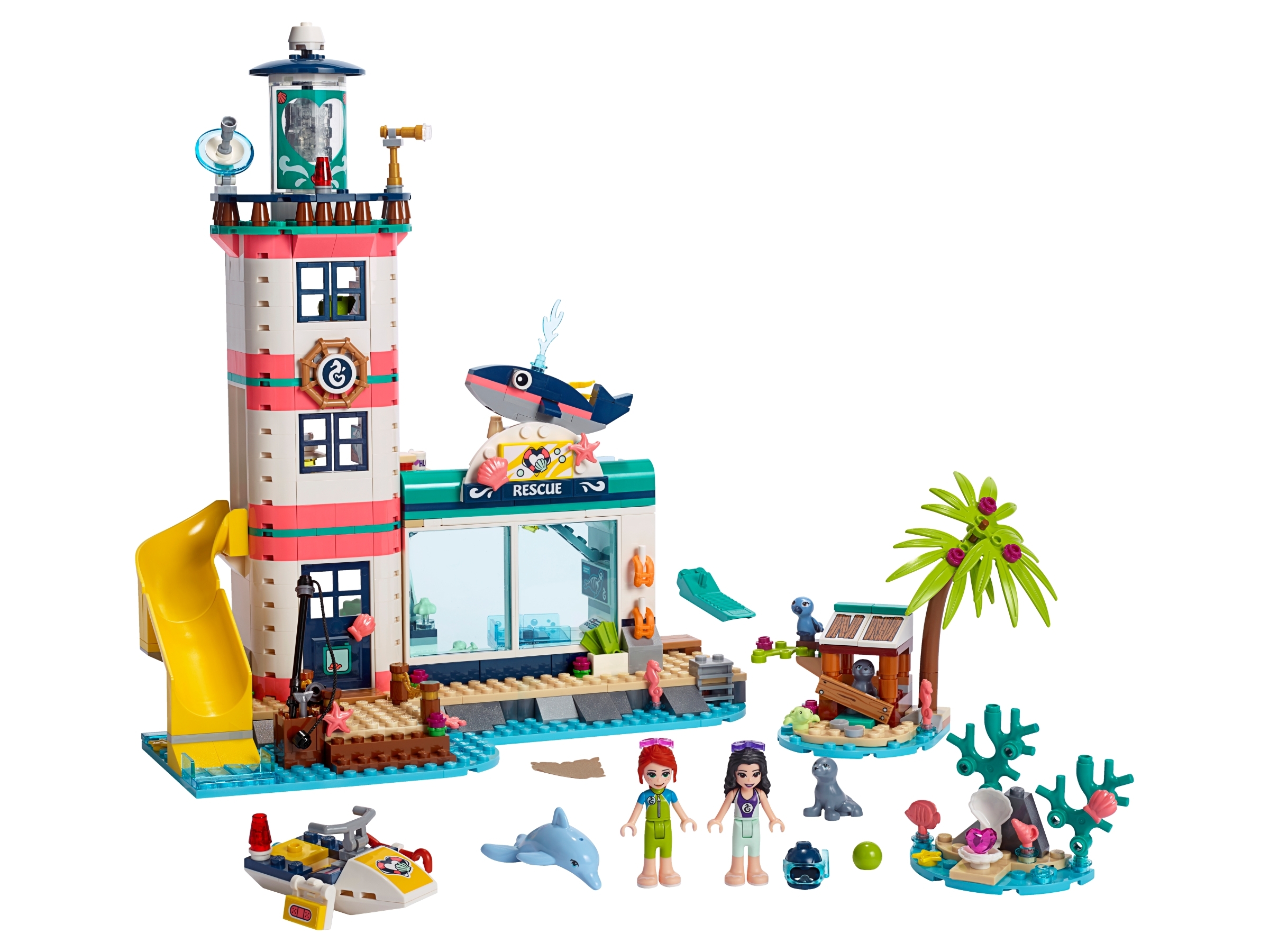 Fyrtårn med redningscenter 41380 | Friends | LEGO® Shop DK