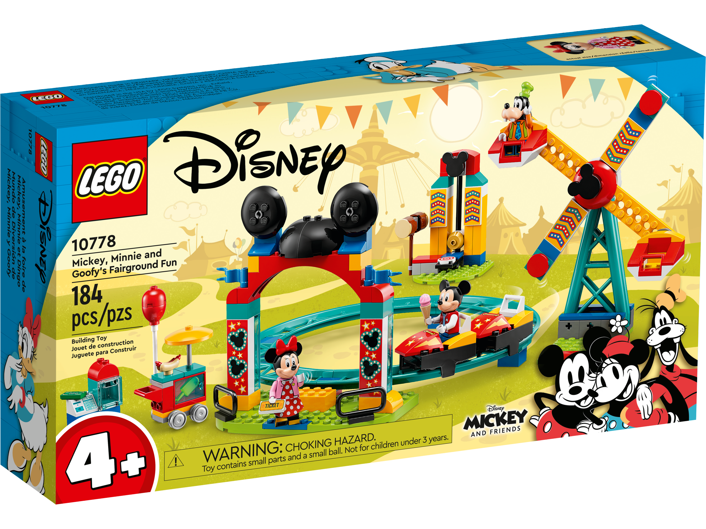 Minnie y Goofy Noria y Montaña Rusa de Juguete para Niños de 4 Años en Adelante LEGO 10778 Disney Mickey y Sus Amigos Mundo de Diversión de Mickey 