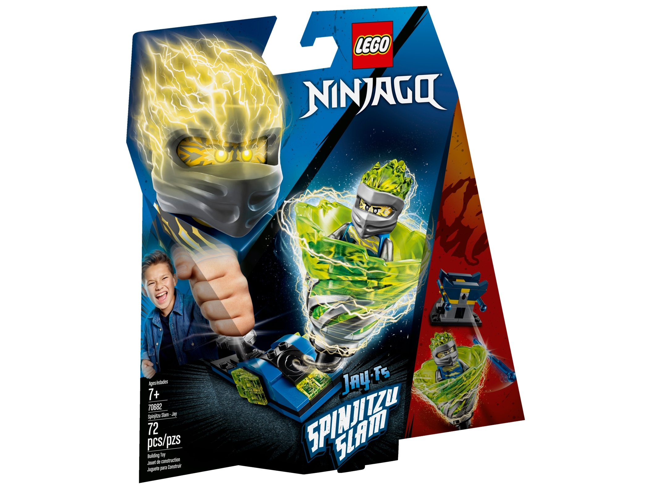 Jay Spinner Launcher & Shooter Set 72 Pieces 70682 LEGO Ninjago Spinjitzu Slam 