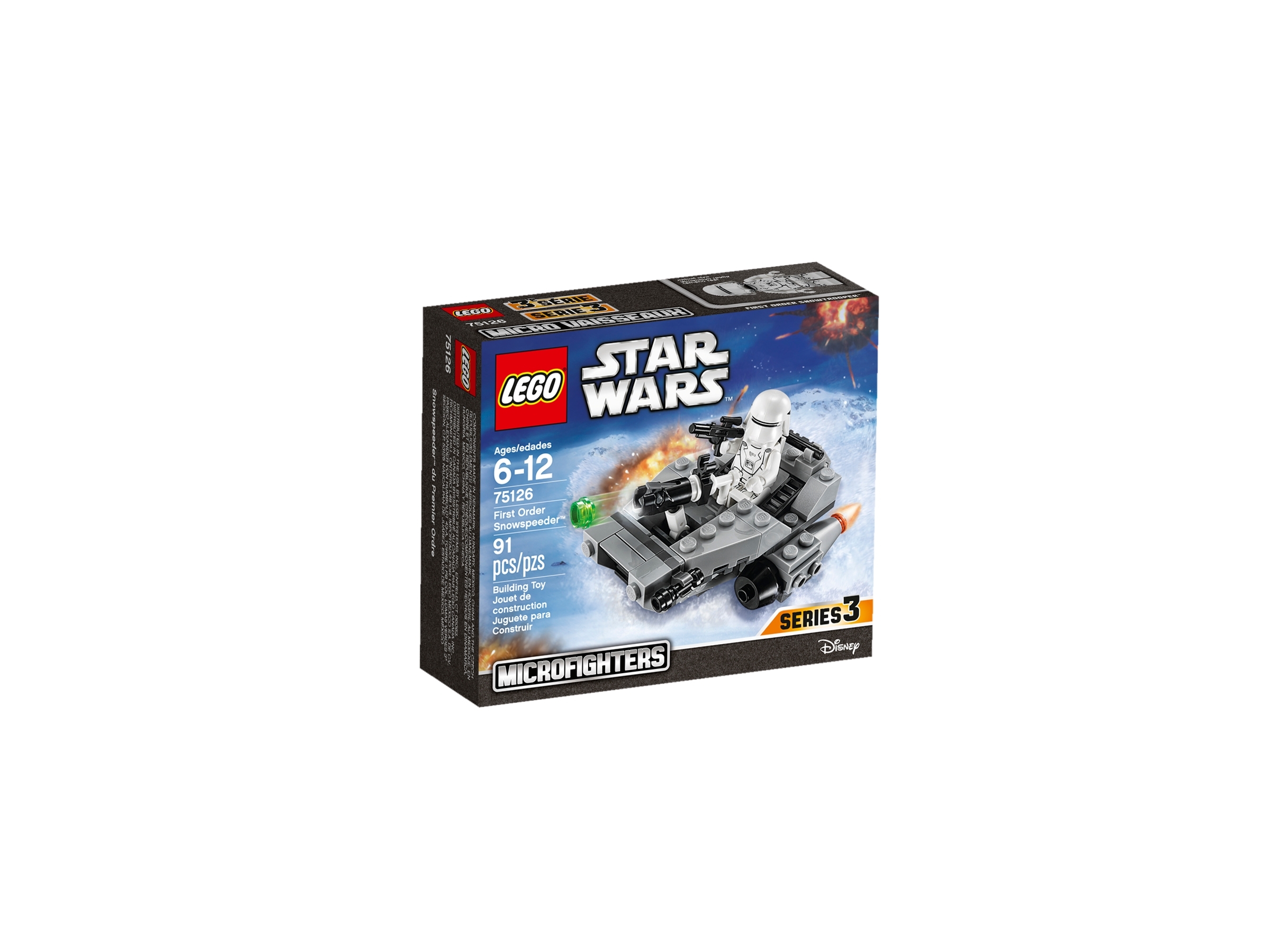 Lego Star Wars 75126 First Order Snowspeeder Microfighters Serie 3 Nuovo 
