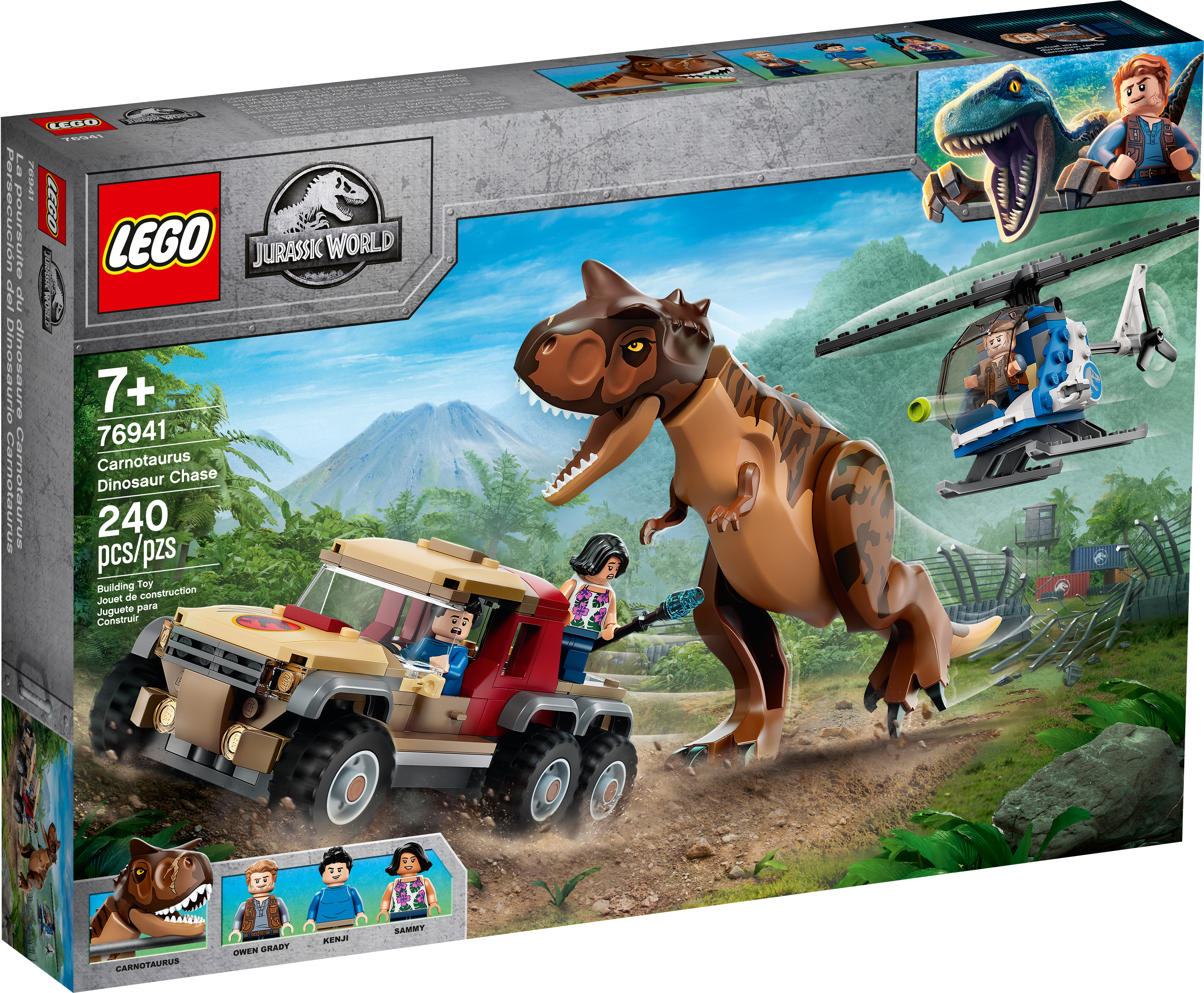 LEGO Jurassic World Carnotaurus Dinosaur Chase Toy 76941 