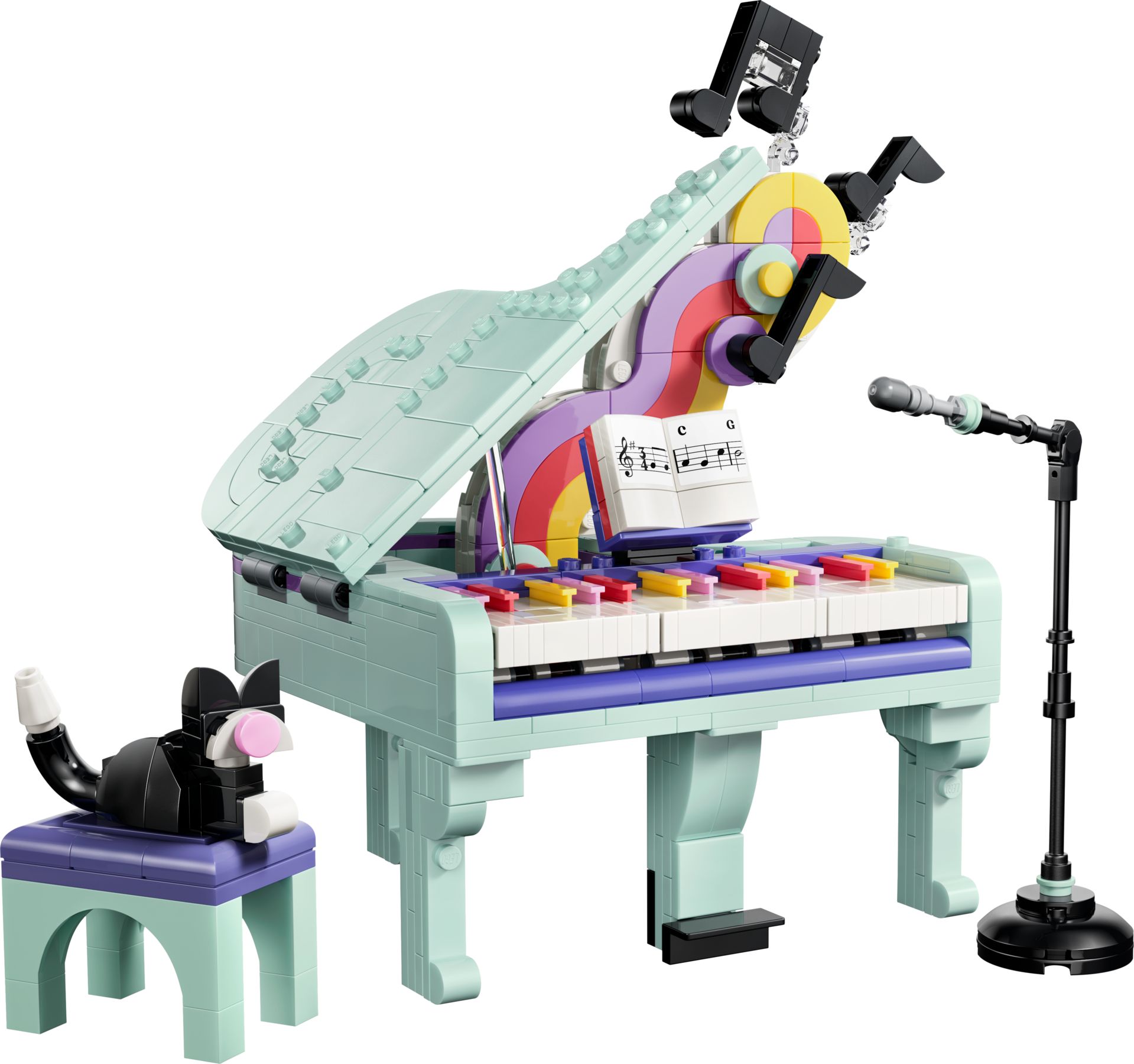 Set LEGO Creator 31392 Décoration musicale: piano et chat