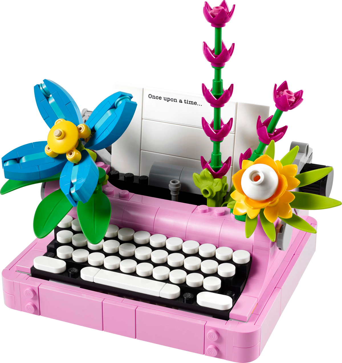 La machine à écrire avec des fleurs — Vue principale