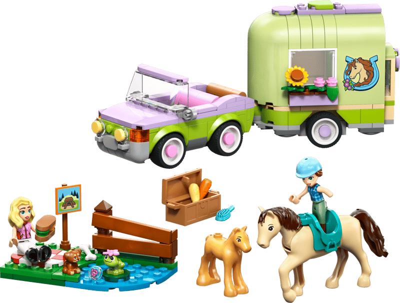 Le set LEGO 42695 La remorque du cheval et du poulain