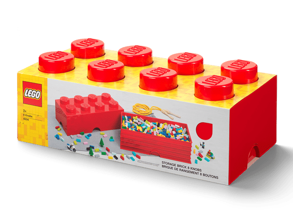 8-Stud Storage Brick – Red - Image 3