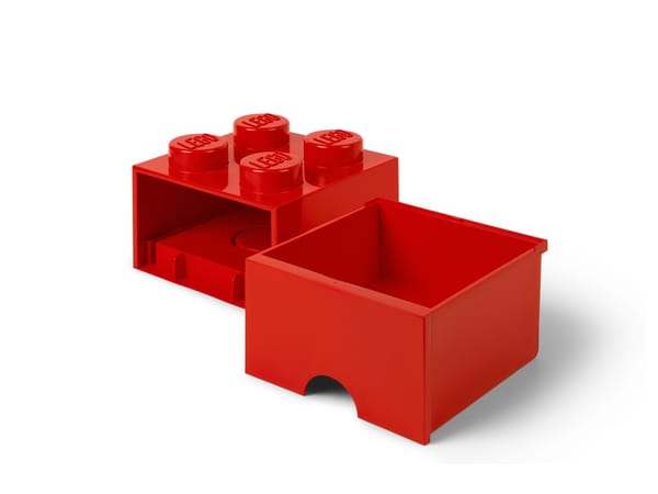 Storage Brick Drawer 4 Red - Image 3