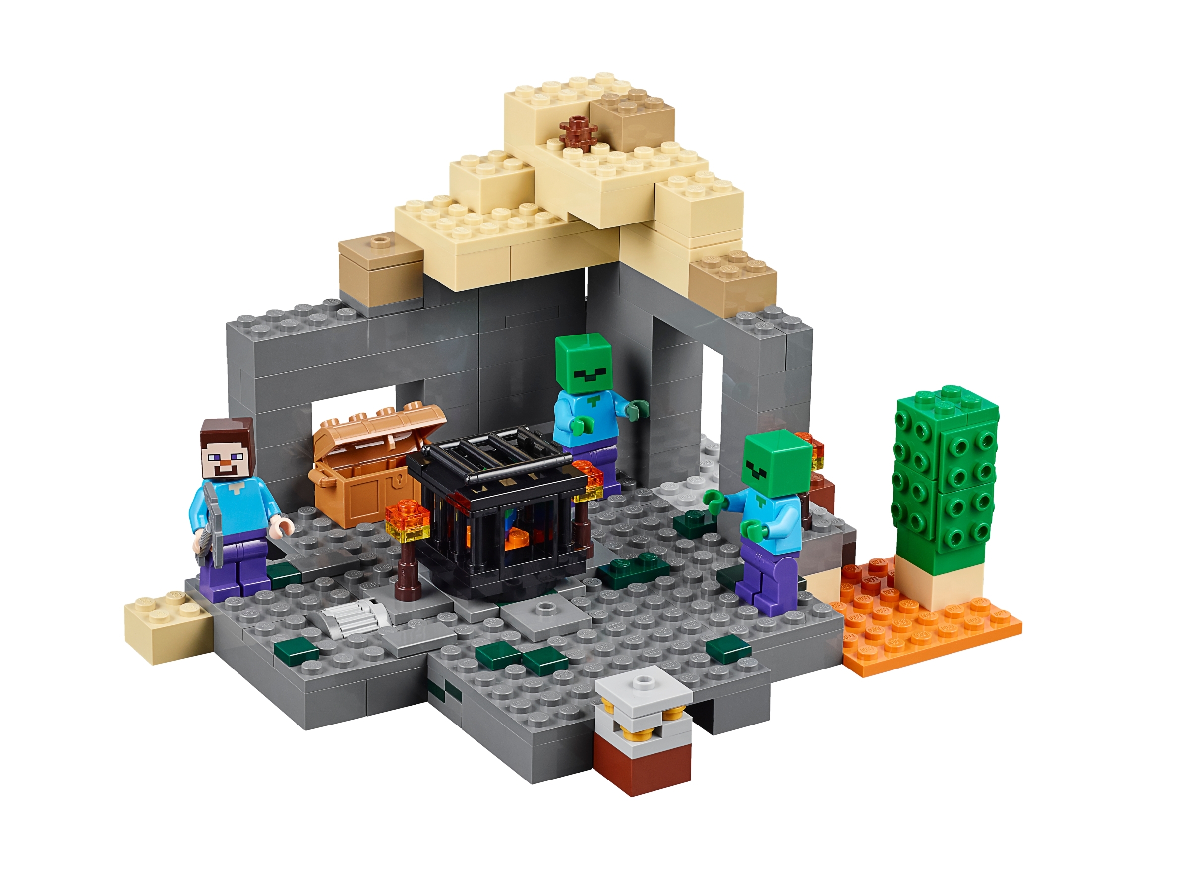 NEW LEGO 21119 Minecraft The Dungeon 2015 ZOMBIE CREEPER Minifigure Figure Steve