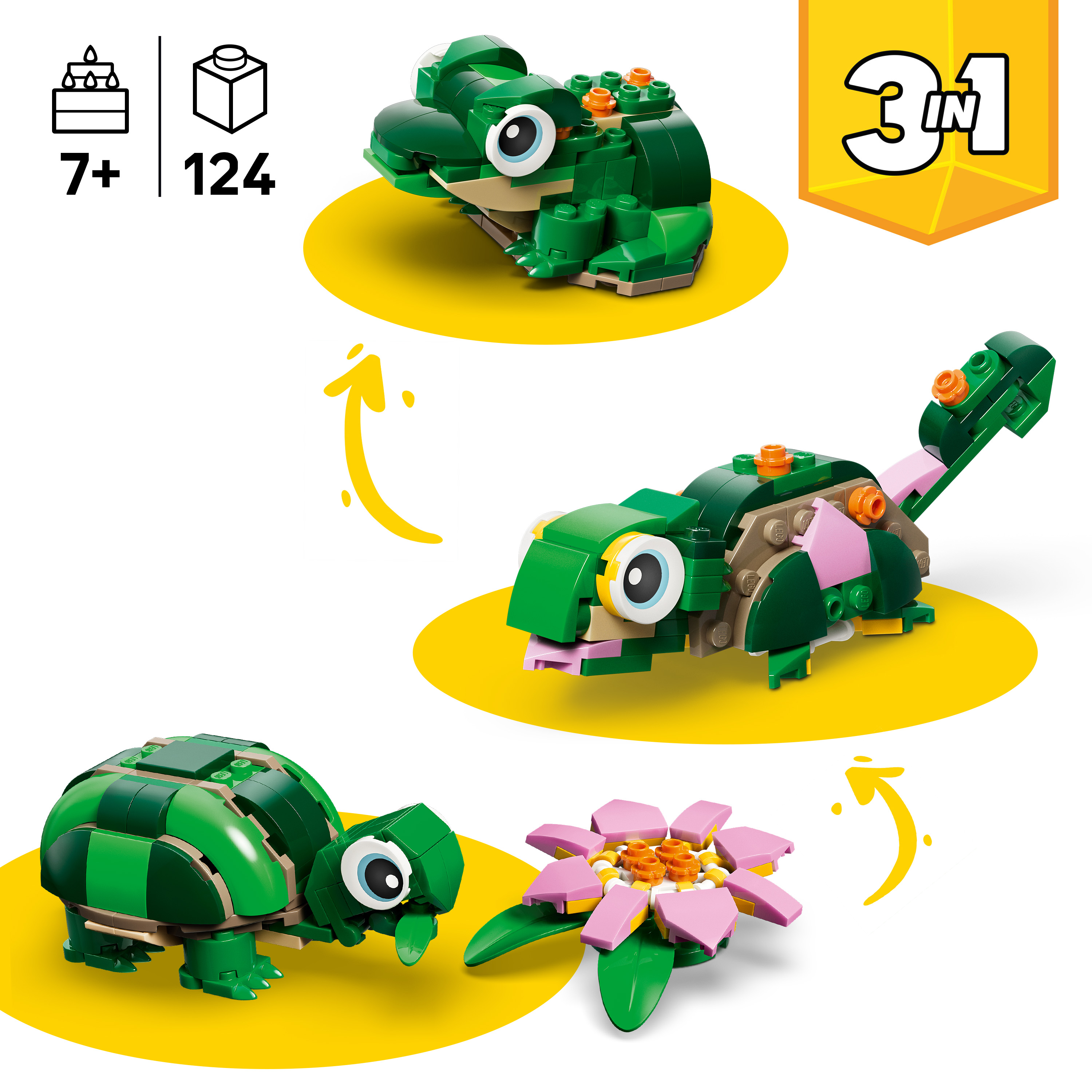 のんびりカメさんの水辺さんぽ 31377 | クリエイター3in1 |レゴ®ストア 