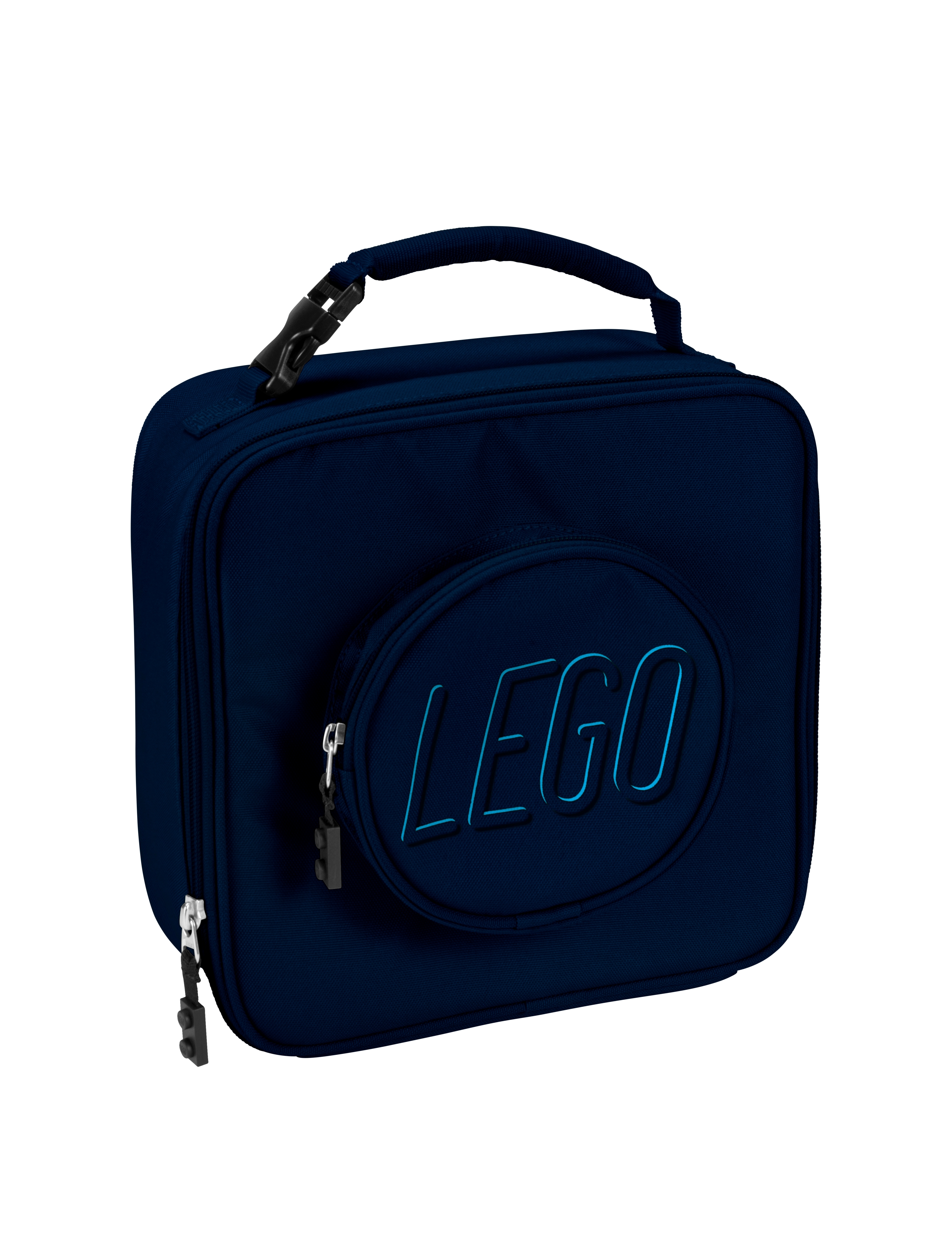 Lego minfigure lunch box with handle bricks Black storage case 4024 New! 