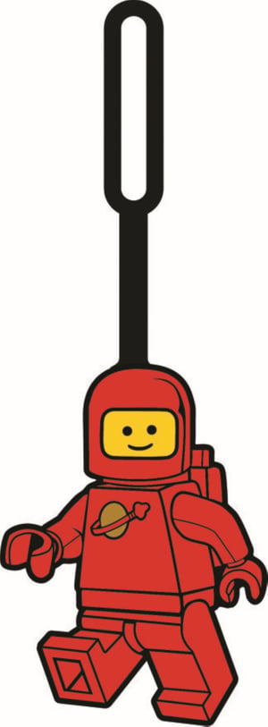 Étiquette de sac Astronaute rouge
