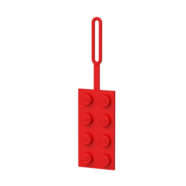 LEGO 5005542 Étiquette de bagage rouge 2x4 — visuel 2 sur 4