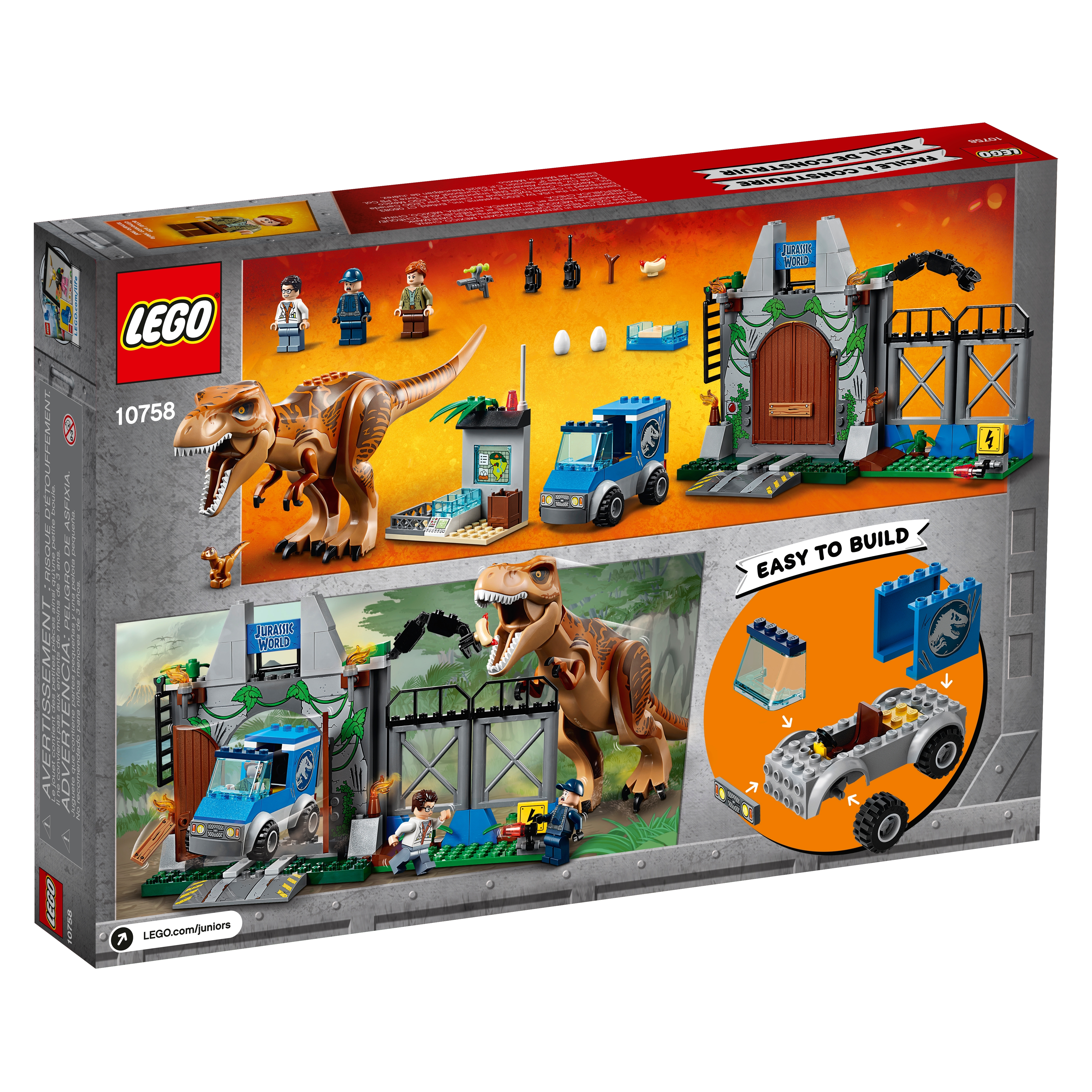 10758 for sale online LEGO Jurassic World: T rex Breakout 