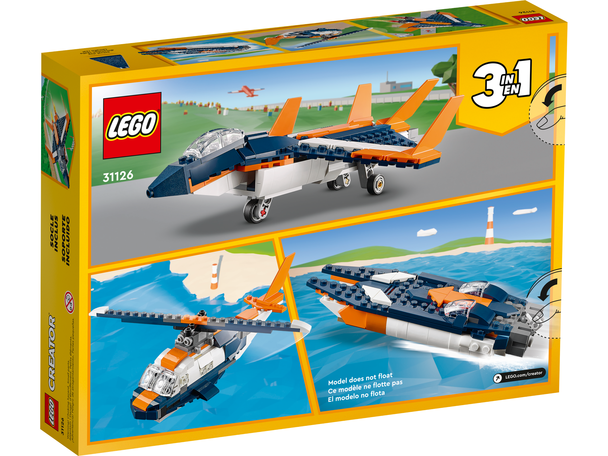 Supersonic-jet 31126 | Creator 3-in-1 | Buy online the Official LEGO® Shop US
