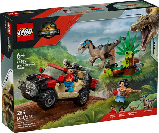 LEGO 76972 - Offroad-flugt fra raptor