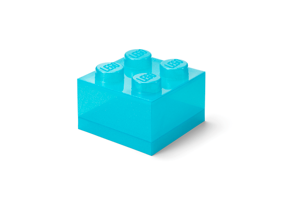 Light Blue Clear Brick-Shaped Storage Box - Image 4