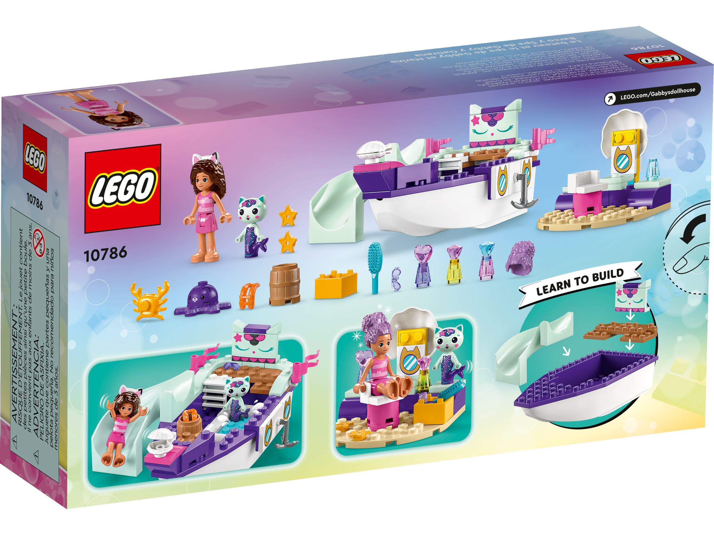 LEGO 10786 Gabby et la Maison Magique Le Bateau et le Spa de Gabby et  Marine