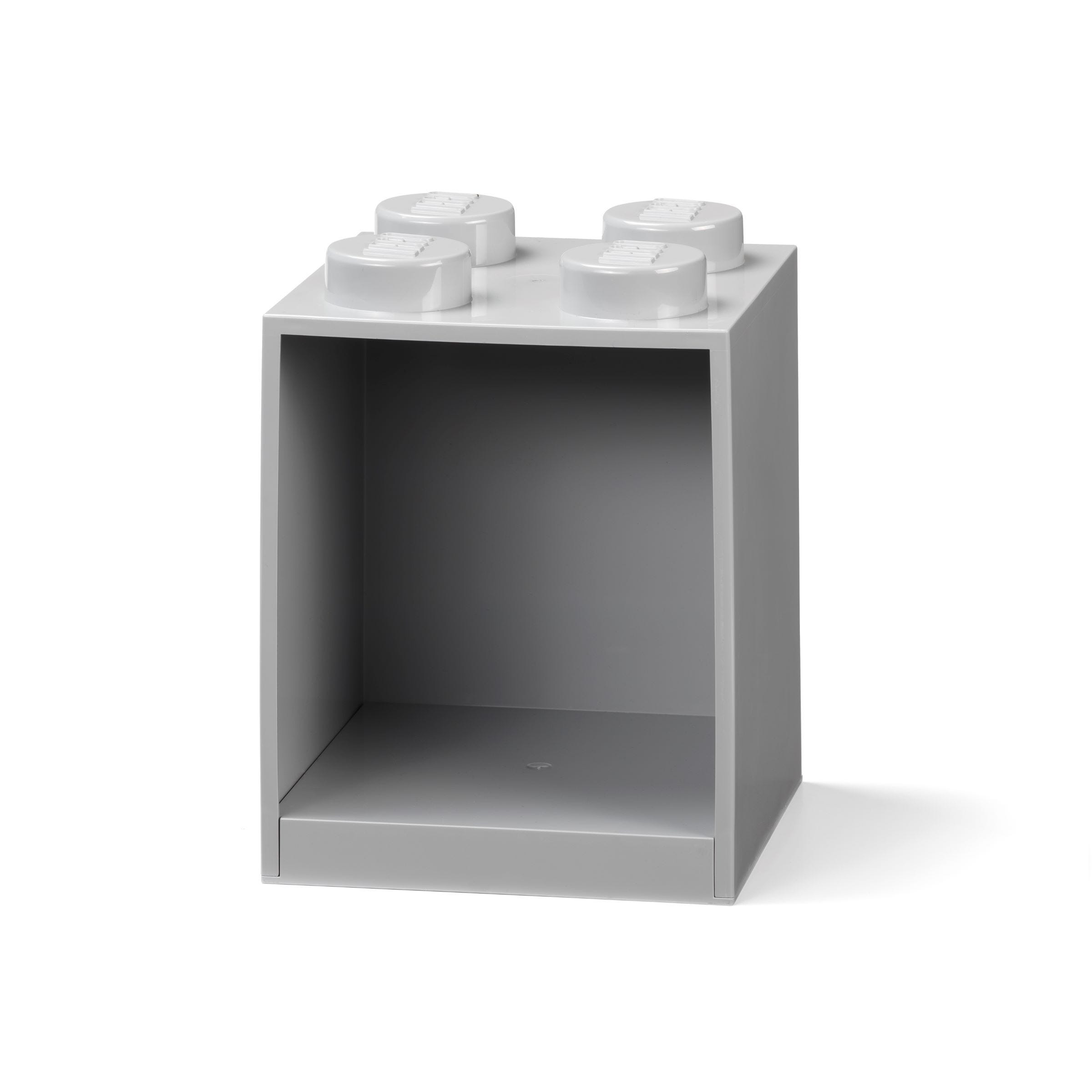 4-Stud Brick Shelf Gray