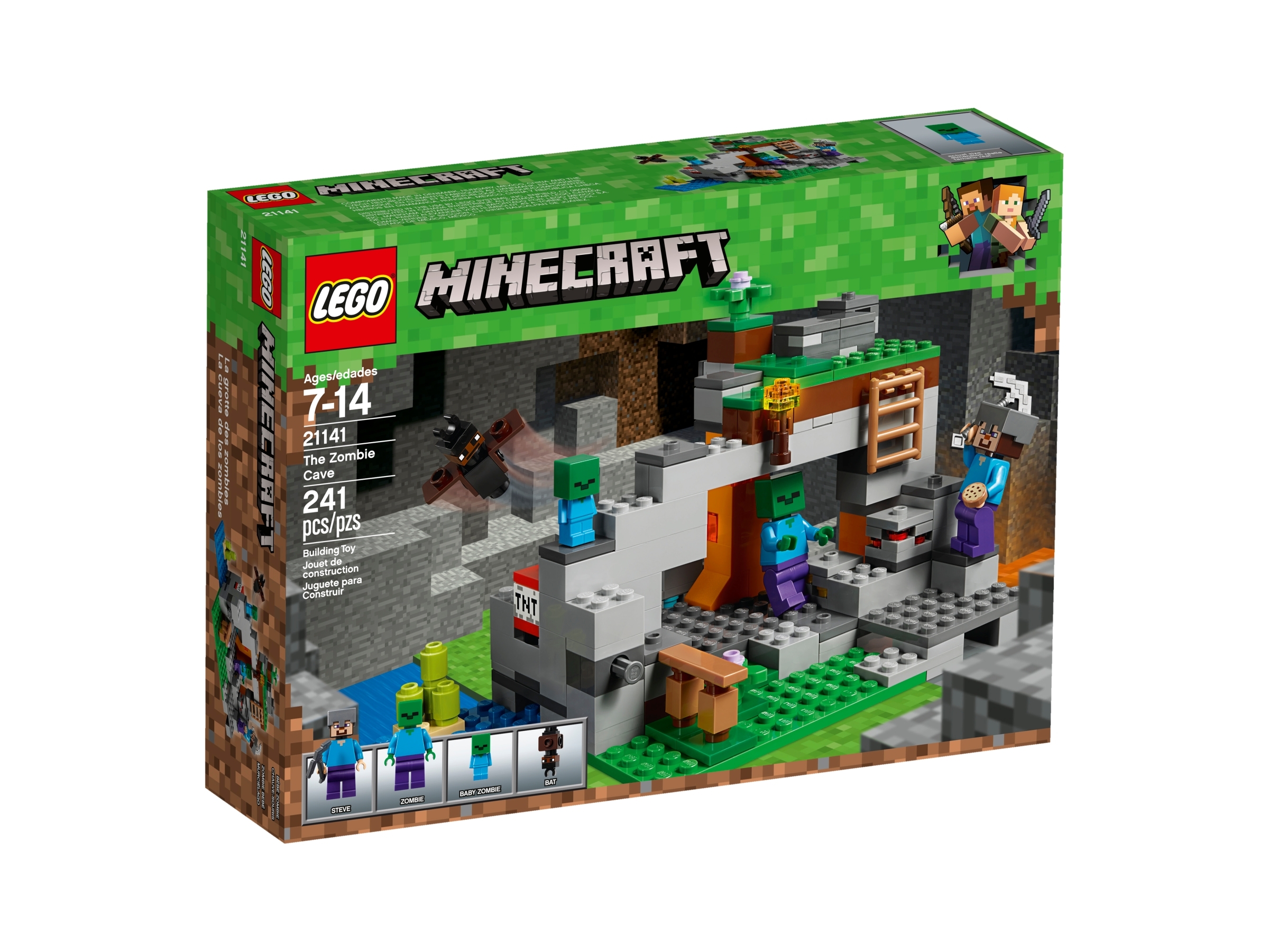 LEGO Minecraft The Zombie Cave 21141 Building Kit with Popular Minecraft 