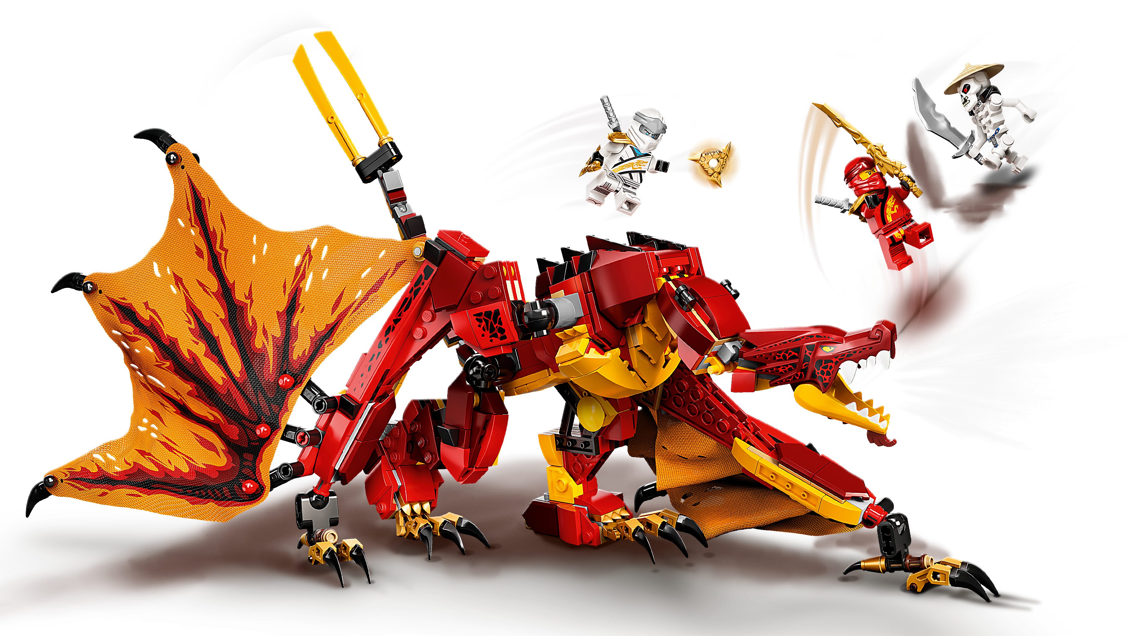 Juguete de construcción con Mini Figuras de Ninja Lloyd y Zane para Niños de Juguete de los Ninjas 71746 Ninjago Dragón de la Jungla 8 años LEGO 71753 Ninjago Ataque del Dragón de Fuego 
