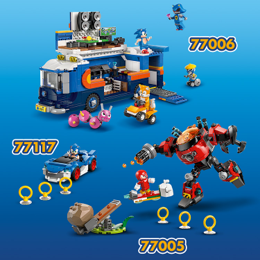 シルバーのマシン vs. ナックルズのモンスタートラック 77118 | LEGO