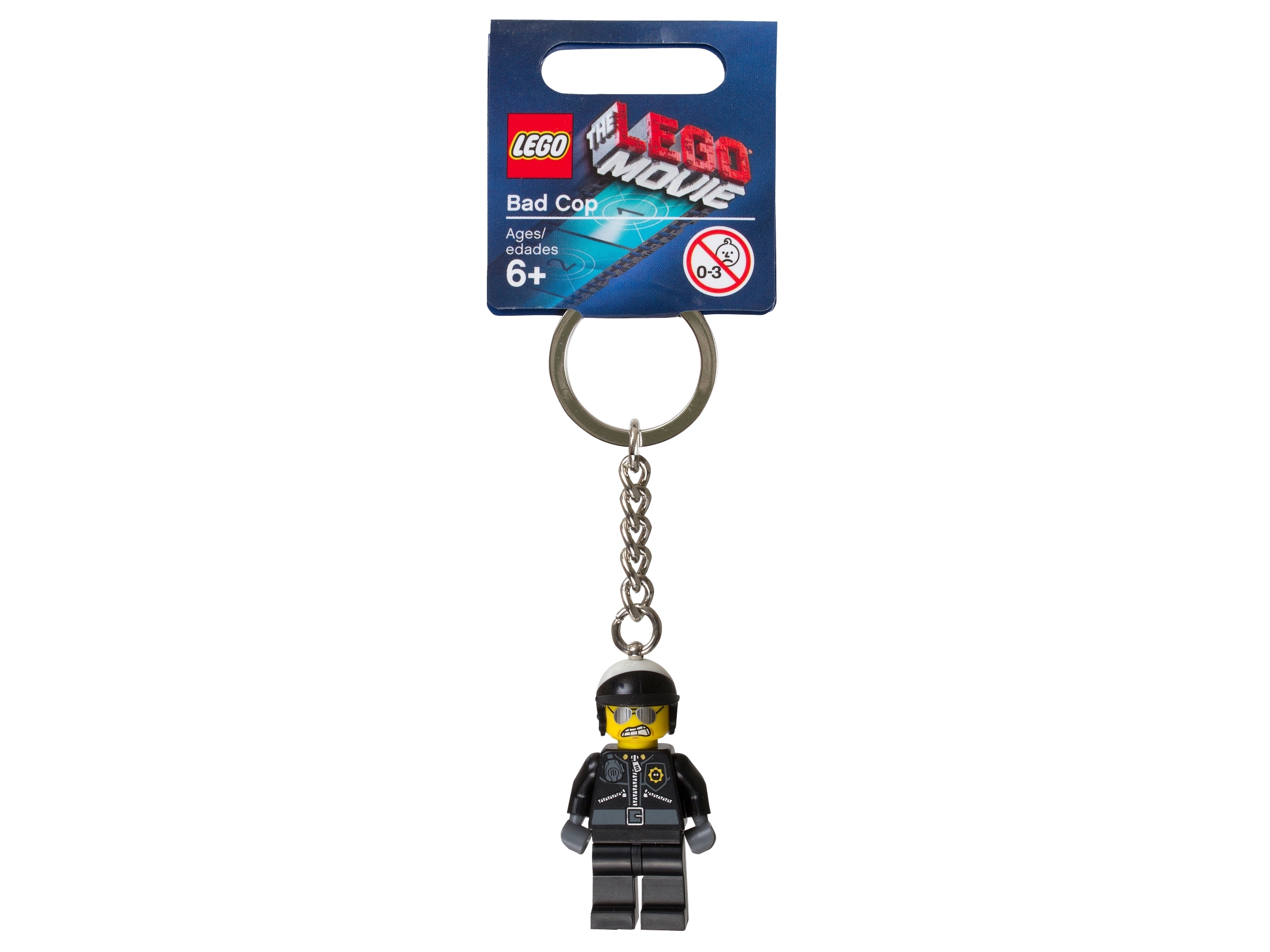 Lego Keychain lego movie figurine porte-clés Bad Cop Grincheux Angry Face 
