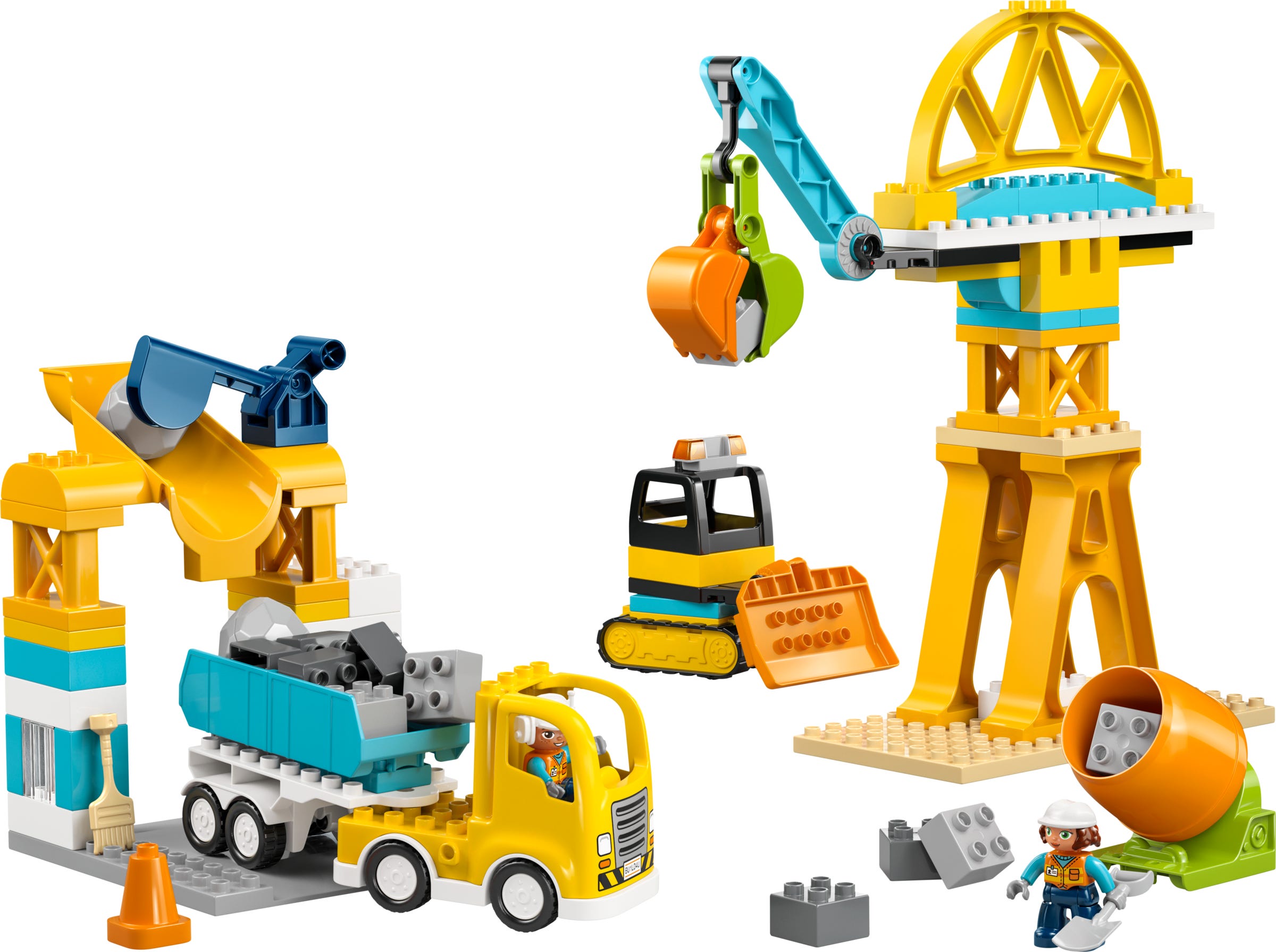 Baustelle mit Baufahrzeugen - 3-in-1-Set