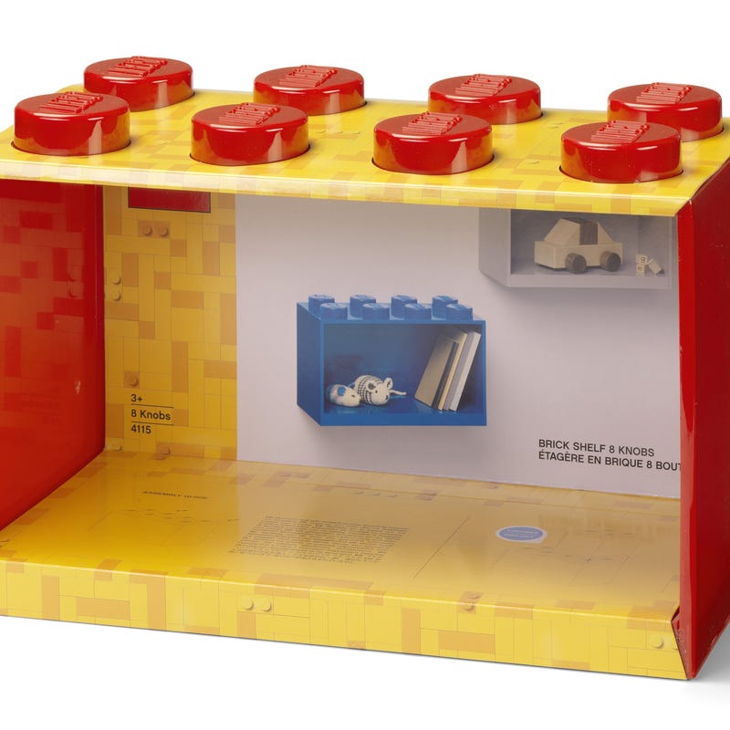 8-Stud Brick Shelf – Bright Red