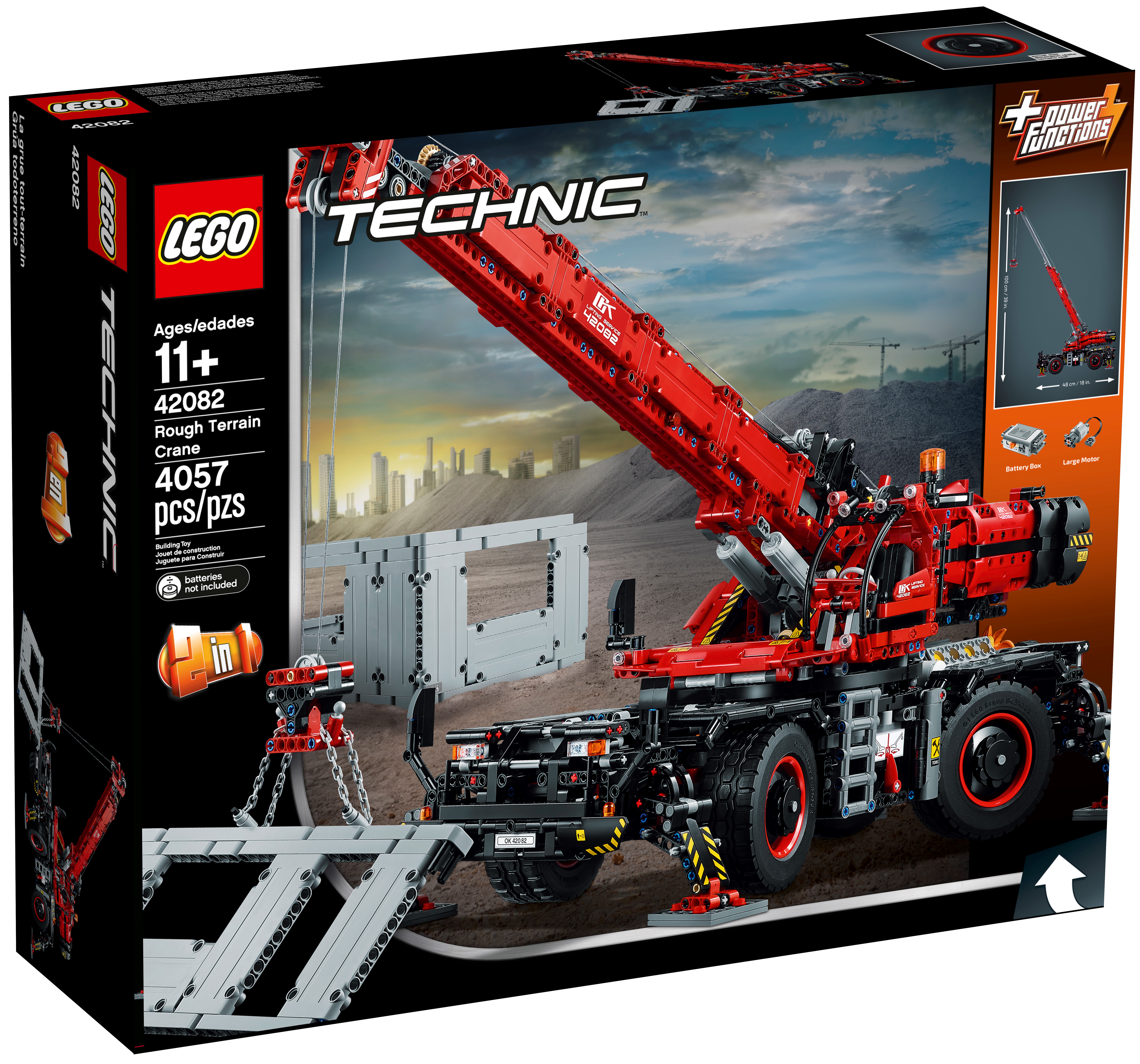 LEGO TECHNIC 42082 X2 Red Technic Panel 3 x 7 x 2 24119 