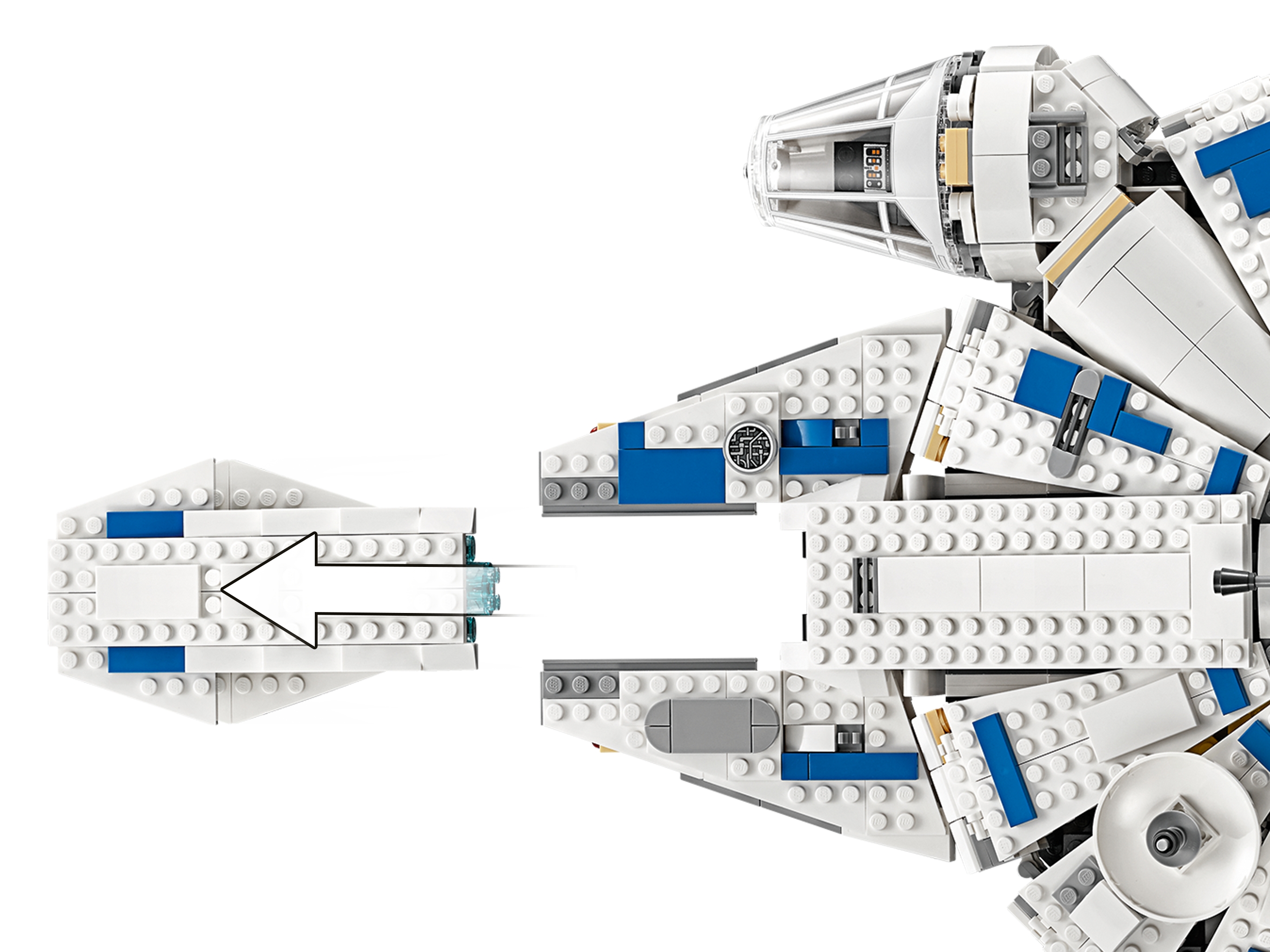 Lego 75212 Millennium falcon Kessel Run CUSTOM 3D MULTI DIRECTIONAL STAND 37° 