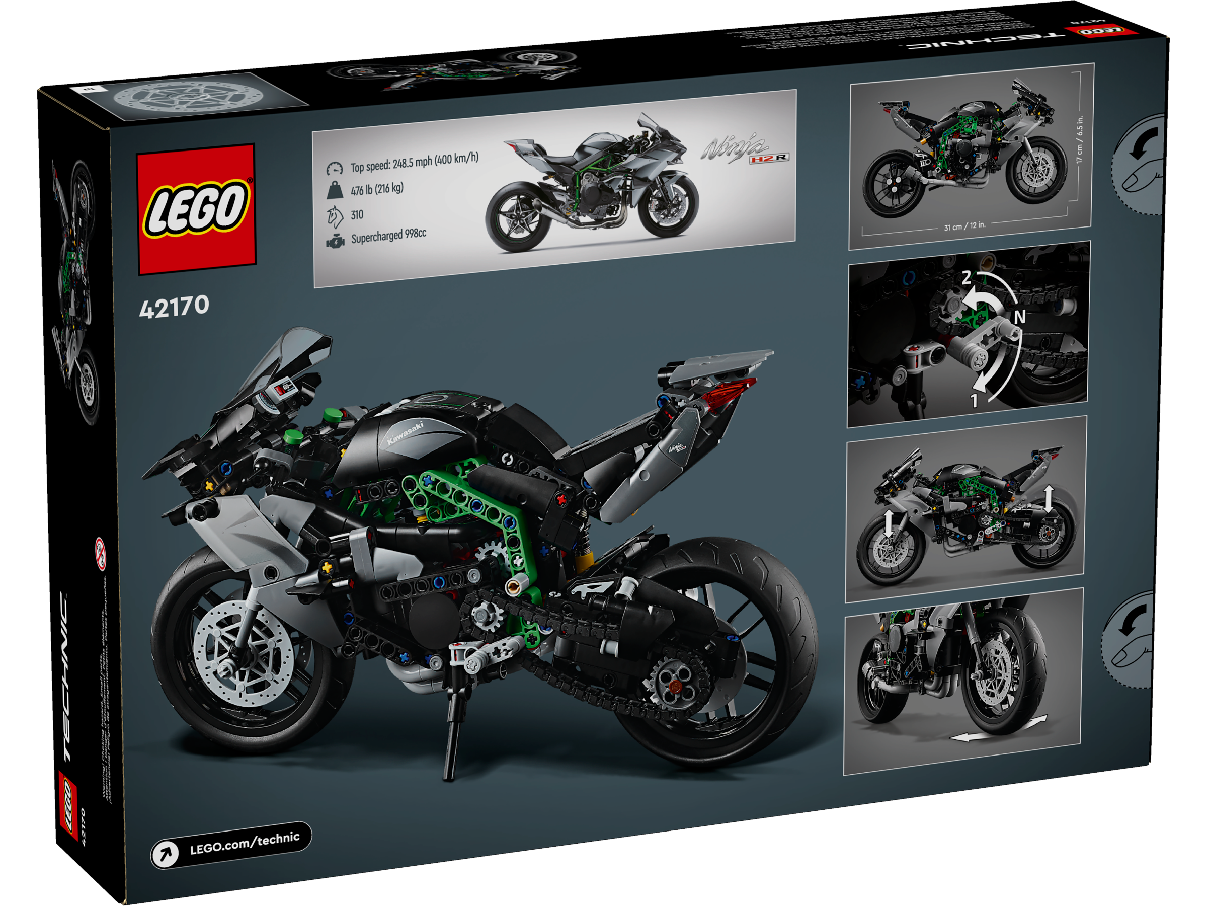 LEGO Technic 42170 Kawasaki Ninja H2 R Motorrad 42170