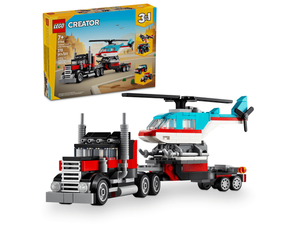 Flatbed Truck with Helicopter - Image 3