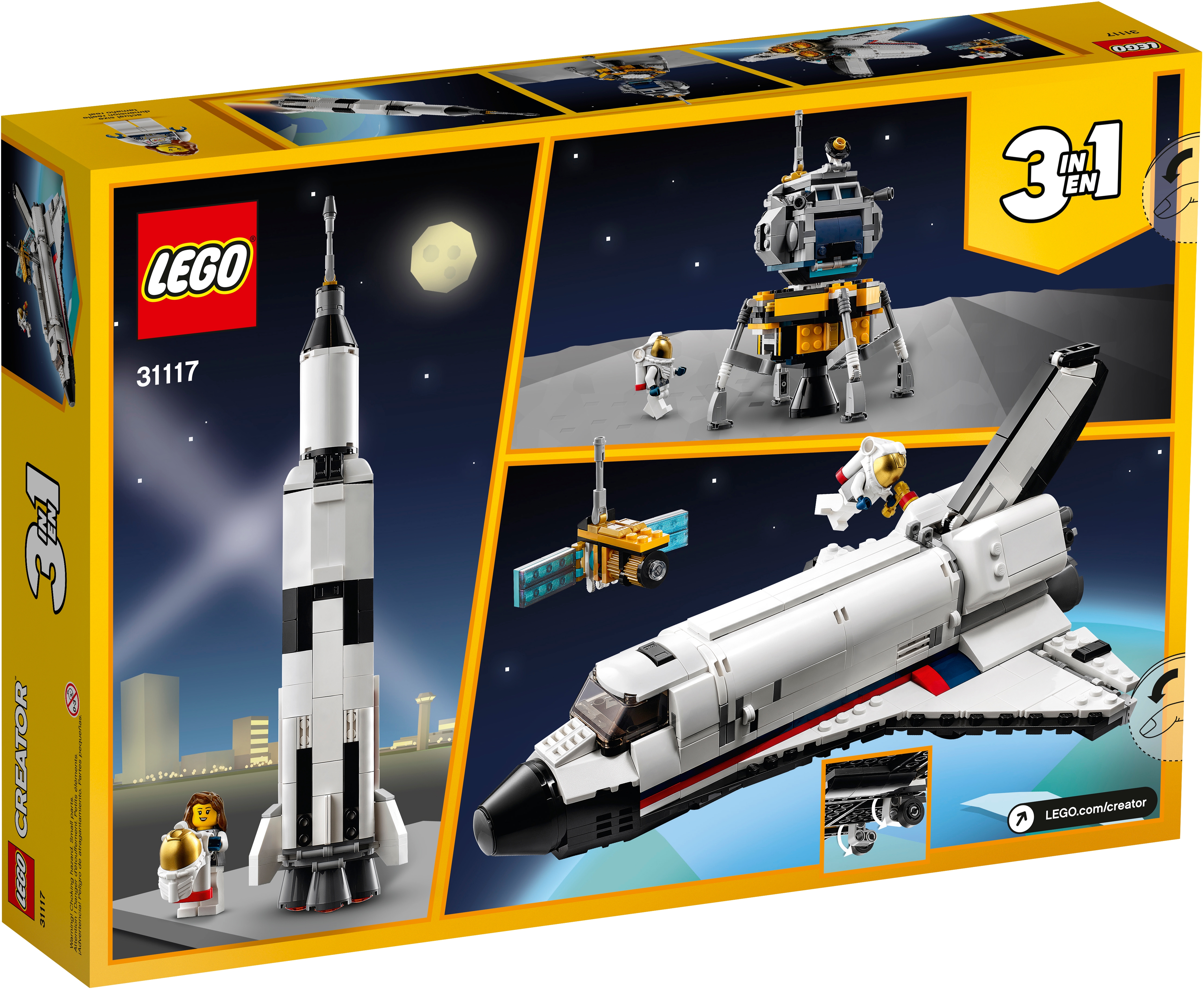 perspektiv auditorium Nogle gange nogle gange Space Shuttle Adventure 31117 | Creator 3-in-1 | Buy online at the Official  LEGO® Shop US