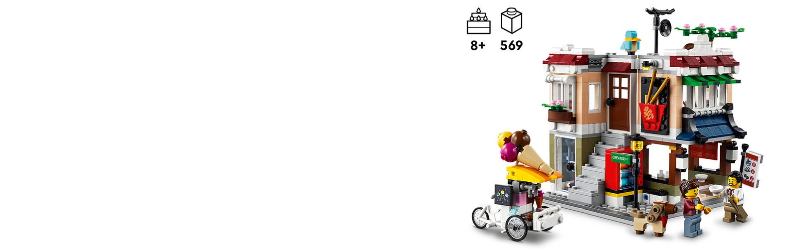 Buy LEGO® Creator 3in1 Downtown Noodle Shop 31131 Building Kit (569 Pieces)