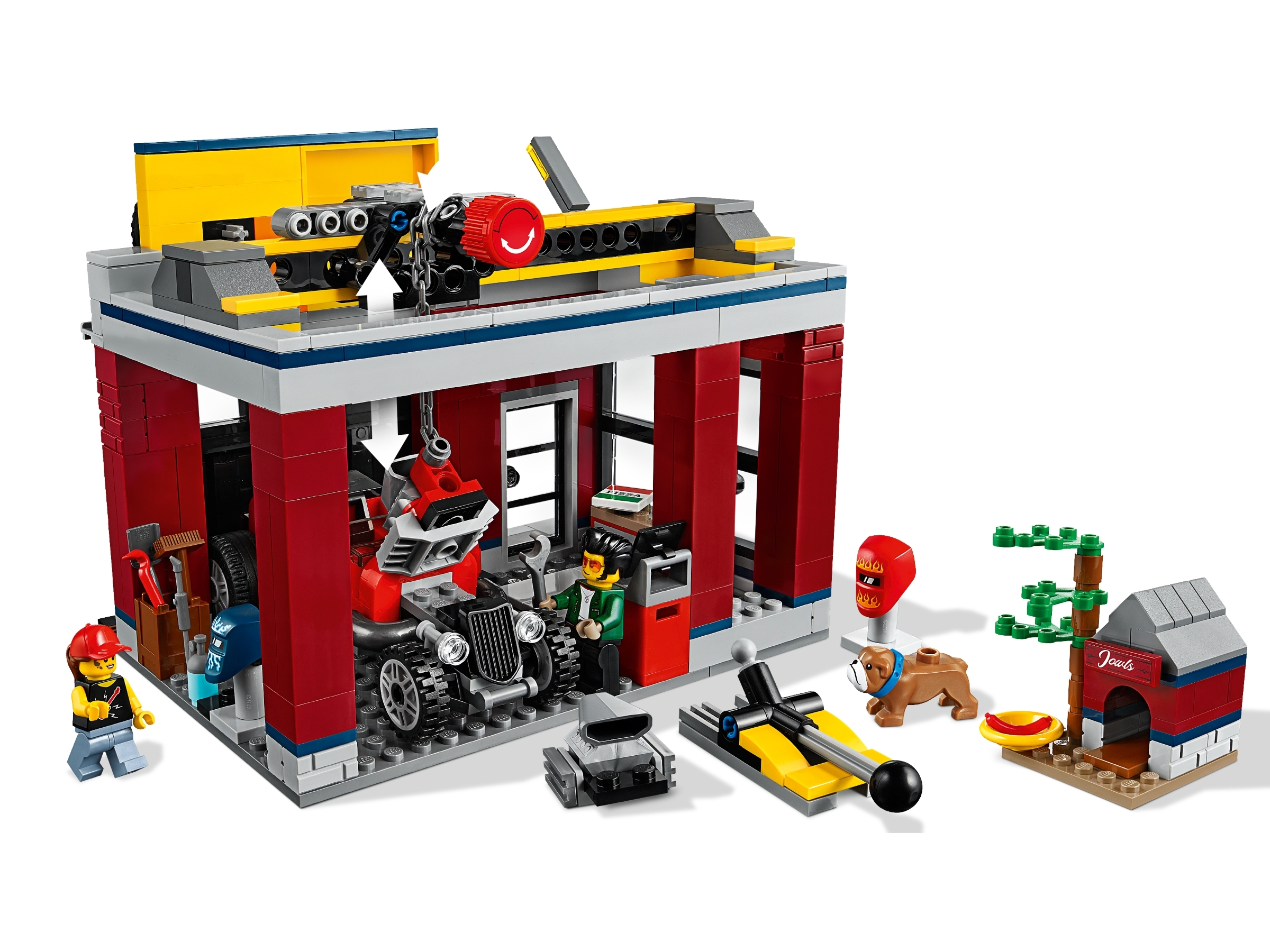 LEGO City 60258 Tuning Workshop Car Garage Block Building Set with 7 Minifigures 