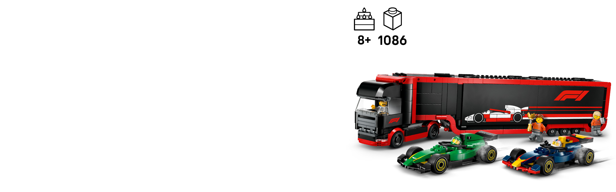 F1® Truck with RB20 & AMR24 F1® Cars 60445 | City | Buy online at