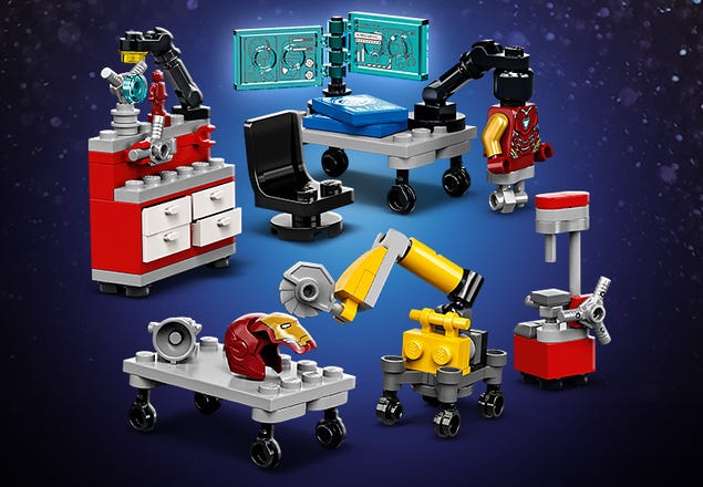 Official Man Iron Armory Shop | LEGO® at | online 76216 the US Marvel Buy