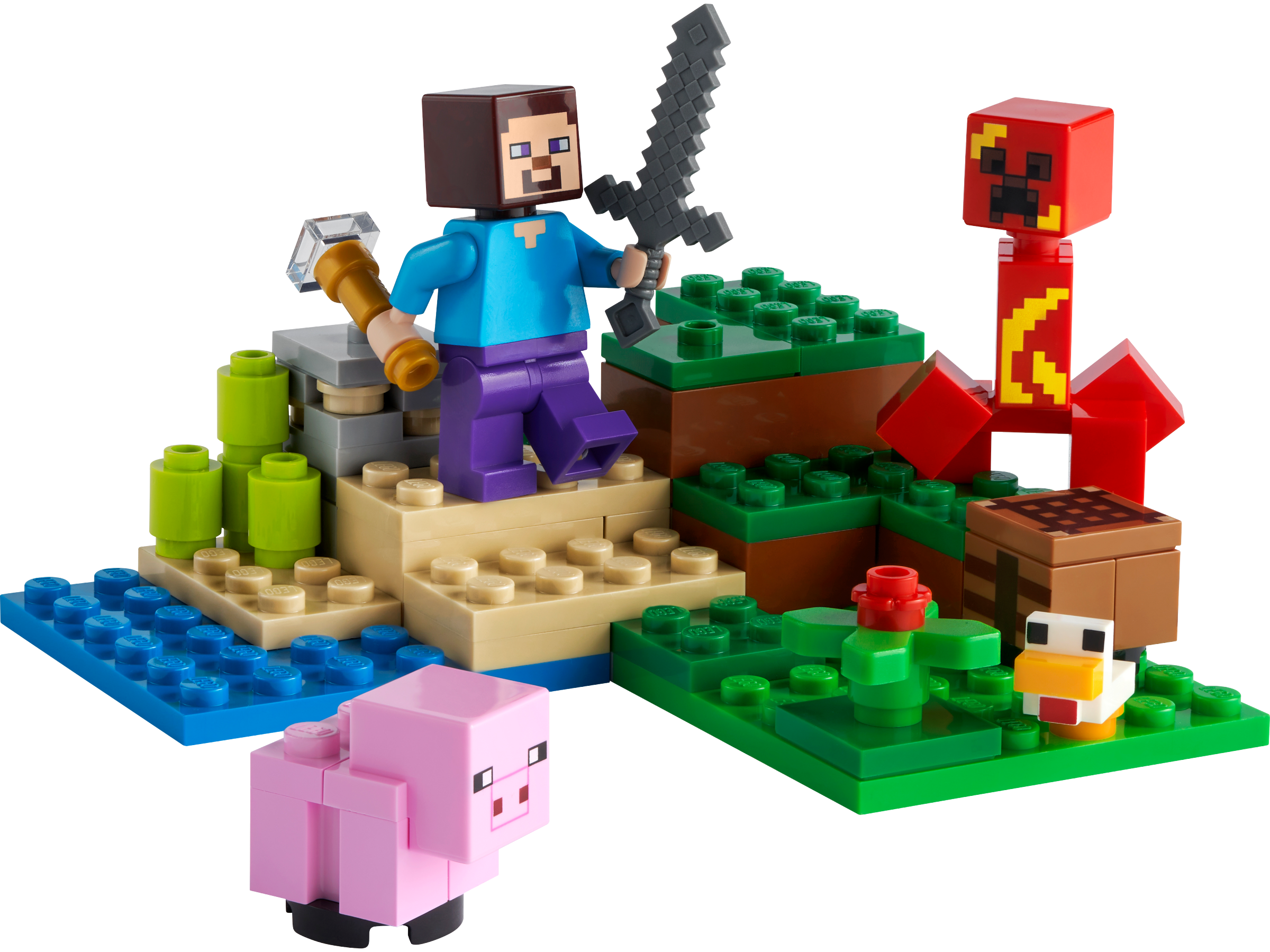 LEGO MINECRAFT MINIFIGURE STEVE PEOPLE INTERNET GAME CHARACTER 