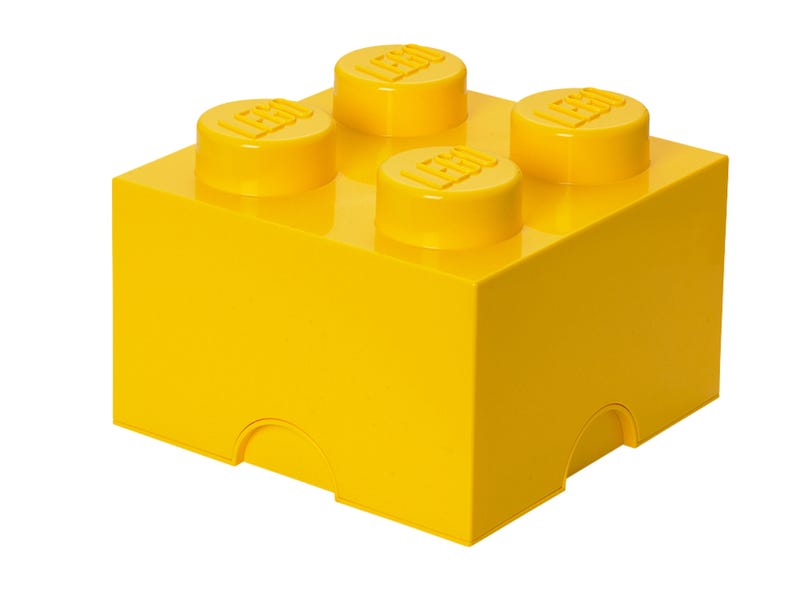 Image of LEGO STORAGE BRICK 4 YELLOW