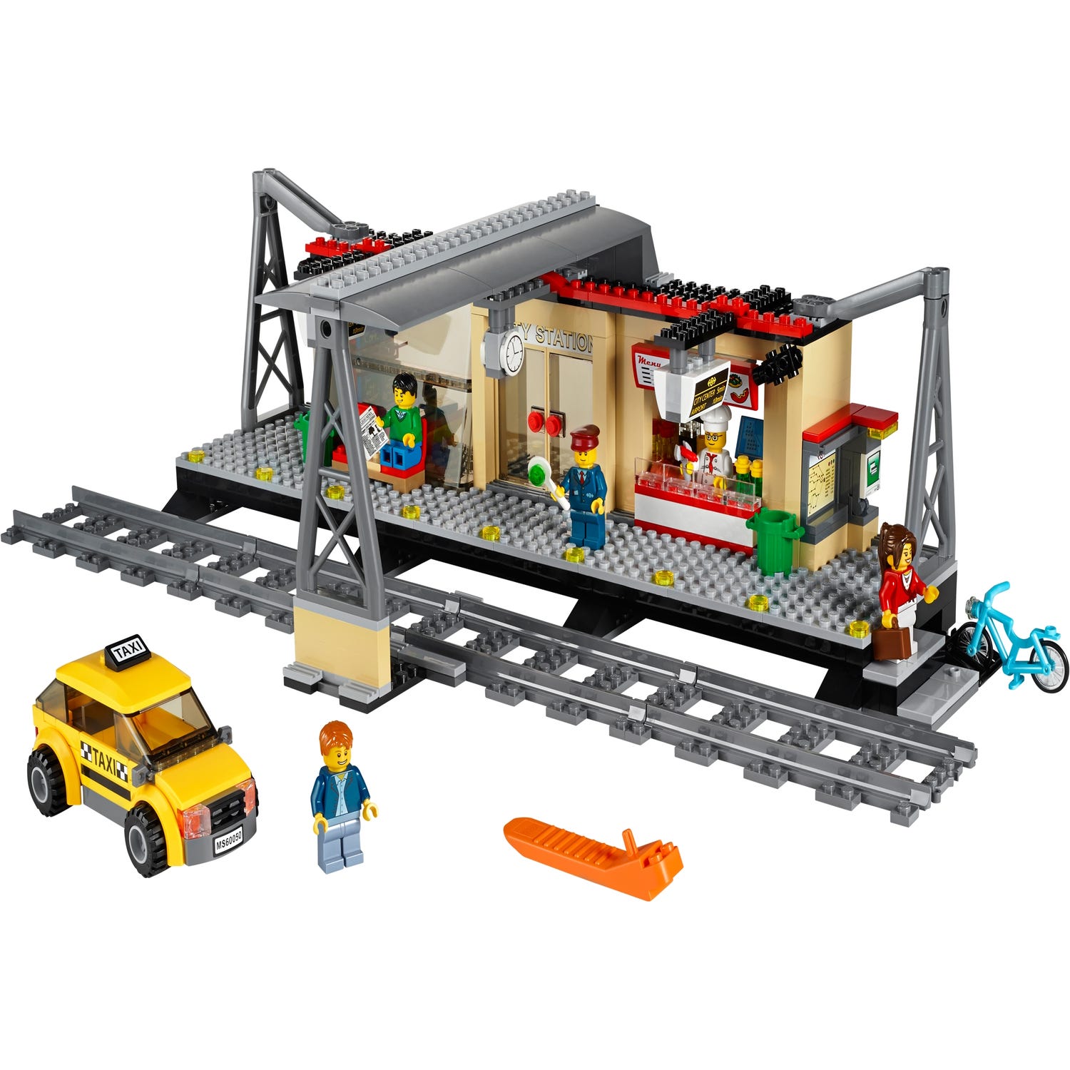 Une Gare De Train Lego Avec Des Pistes De Plates-formes Et Une Ia En  Attente Générée