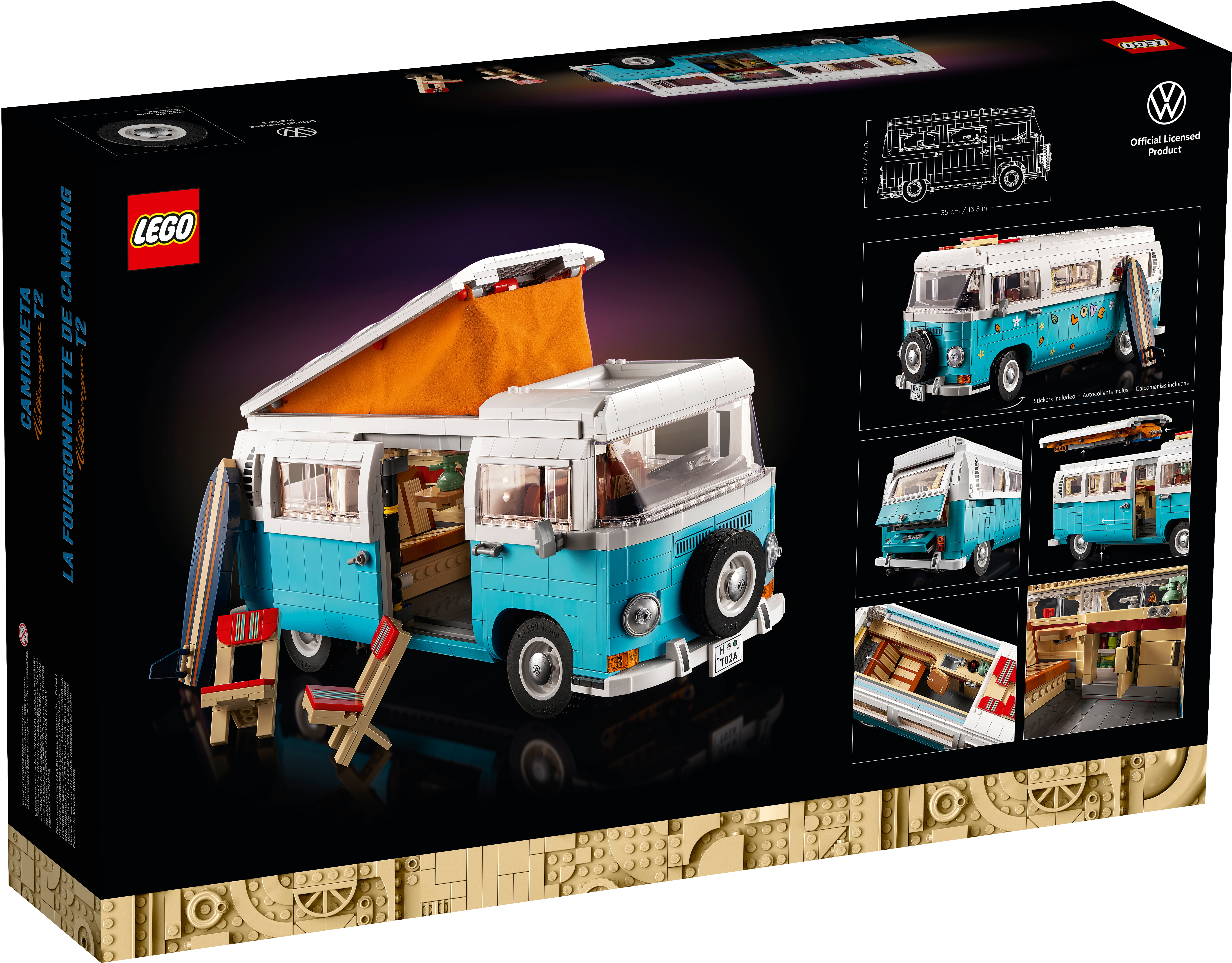 Dood in de wereld communicatie Pigment Volkswagen T2 Camper Van 10279 | LEGO® Icons | Buy online at the Official  LEGO® Shop US