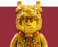 Figurine LEGO dans un costume de fête du Printemps