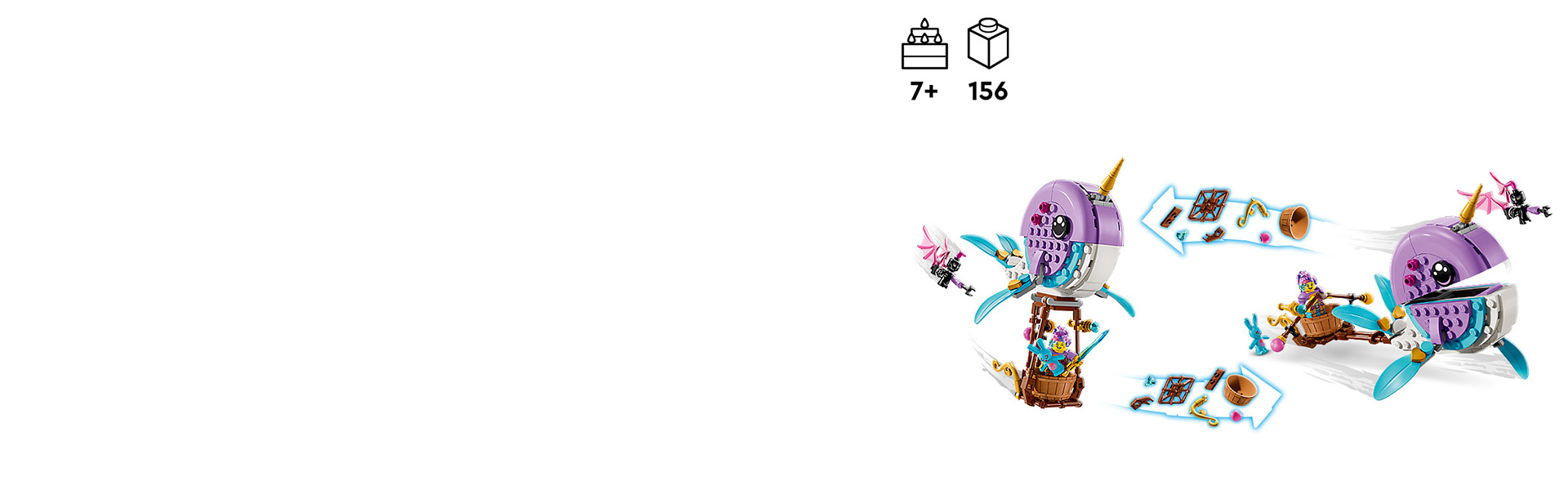 Izzie's Narwhal Hot-Air Balloon 71472 | LEGO® DREAMZzz™ | Buy